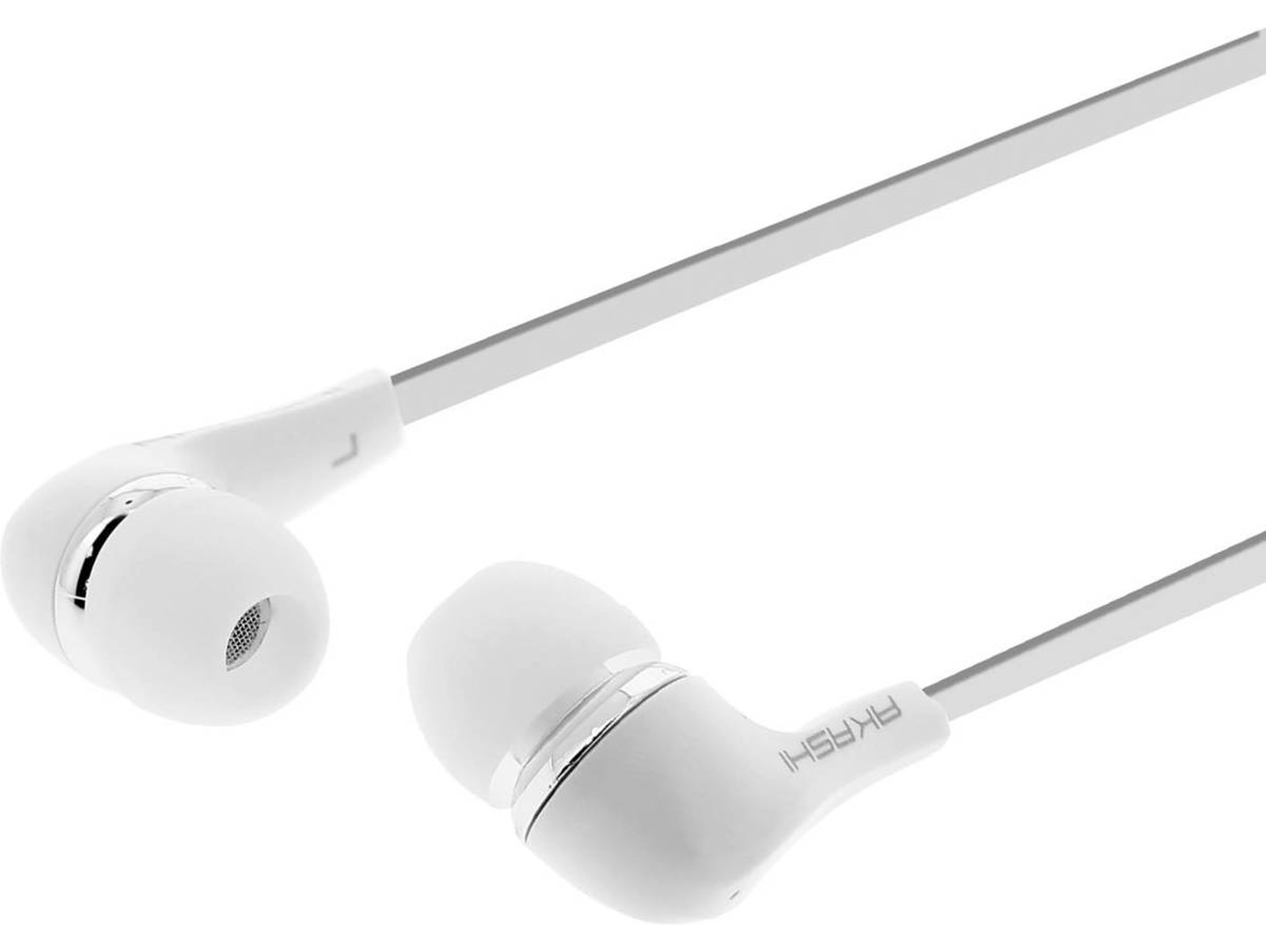 Auriculares con Cable AKASHI HF-AKA-KIT-WH (In Ear - Micrófono - Blanco)