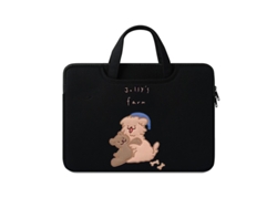 Bolsa para portátil, diseño adorable de cachorro negro, 13.3-13.6 pulgadas, Yunzii