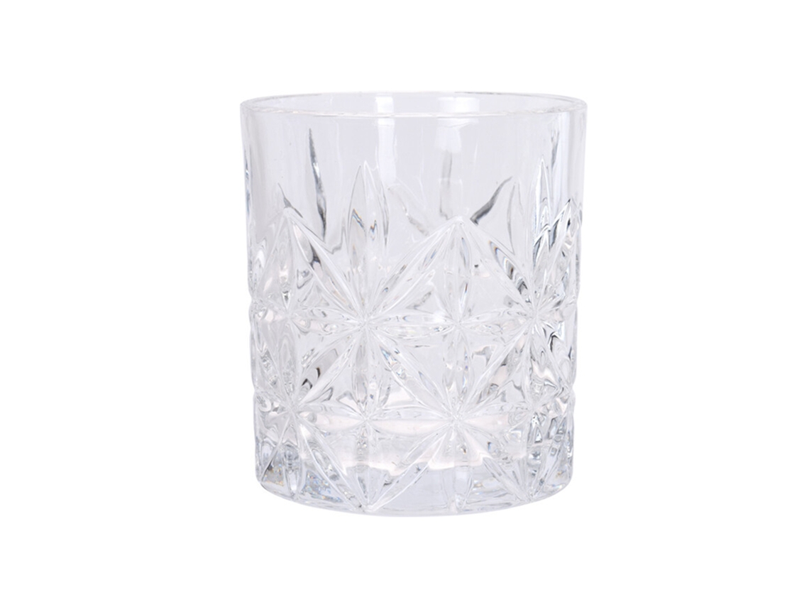 Juego de 4 vasos de cristal con capacidad de 230 ml Ø7,5x8cm Wellhome