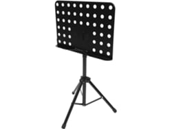 Suporte De Partitura Portátil Preto Em Aço Macio E Abs, Com Altura Ajustável E Múltiplos Ângulos, Para Partituras.