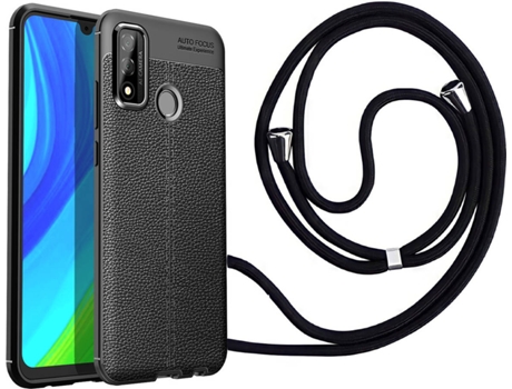 Funda Huawei P Smart 2020 Rugged Leather con Collar Negro