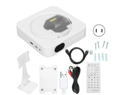 Reproductor de DVD con Bluetooth y altavoz HiFi integrado, compatible con montaje en pared y control remoto para el hogar, 100-240 V, Vvjijilly (enchufe estadounidense).