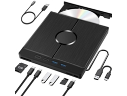 Reproductor De Dvd Externo, Usb 3.0 Para Mac, Windows Y Linux Czhhmart