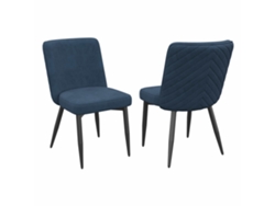 Sillas de comedor, 2 unidades, cómodas y transpirables, estilo moderno, terciopelo azul oscuro, MOBRIO