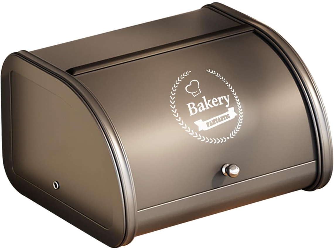 Contenedor Con Tapa Enrollable | Organizador De Magdalenas Para Encimera De Cocina, Armario