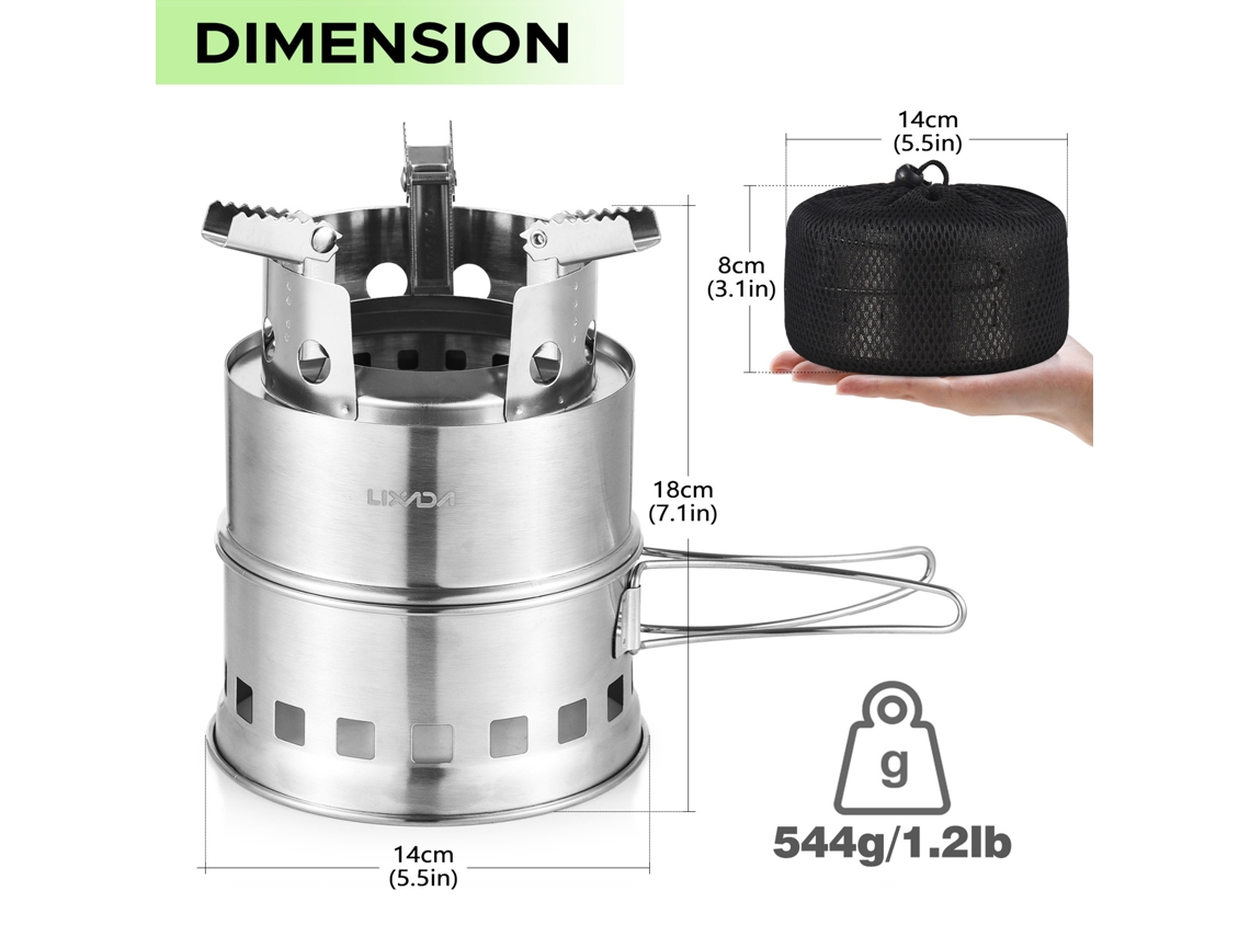 Hornilla Portátil De Camping Fabricada Con Madera Y Alcohol, Compacta Y Ligera Para Acampar, Hacer Senderismo, Barbacoas Y Actividades De Supervivencia.