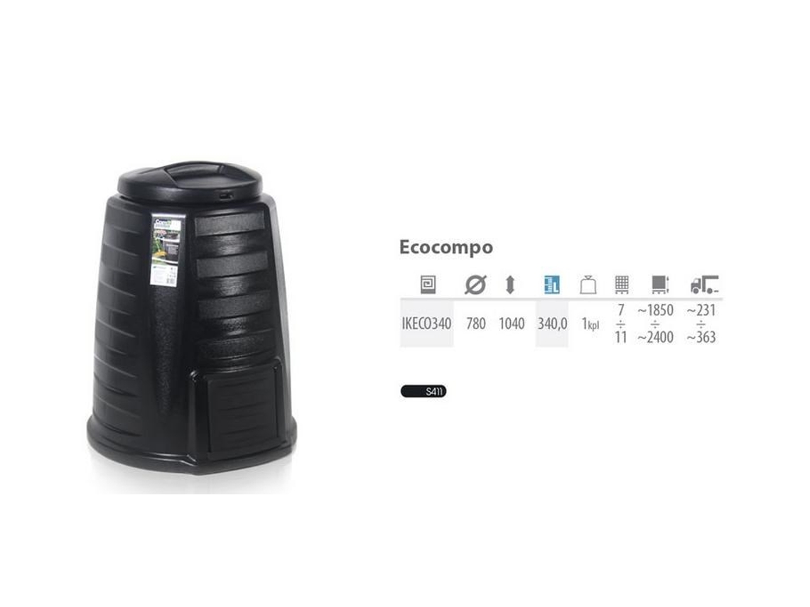 Prosperplast Composter 340l Black