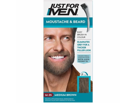 VPMKP - Tinta Permanente Just For Men Barba/Bigode M-35 Medium Brown Refurbished A+