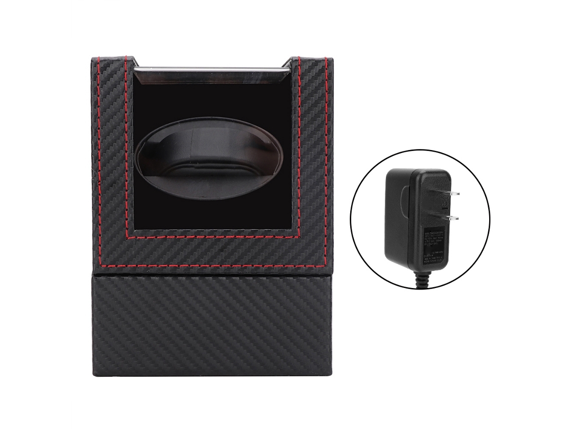 Estuche Enrollador Automático Para Relojes Mini Single 1+0 Para Relojes Mecánicos Con Cristal Acrílico