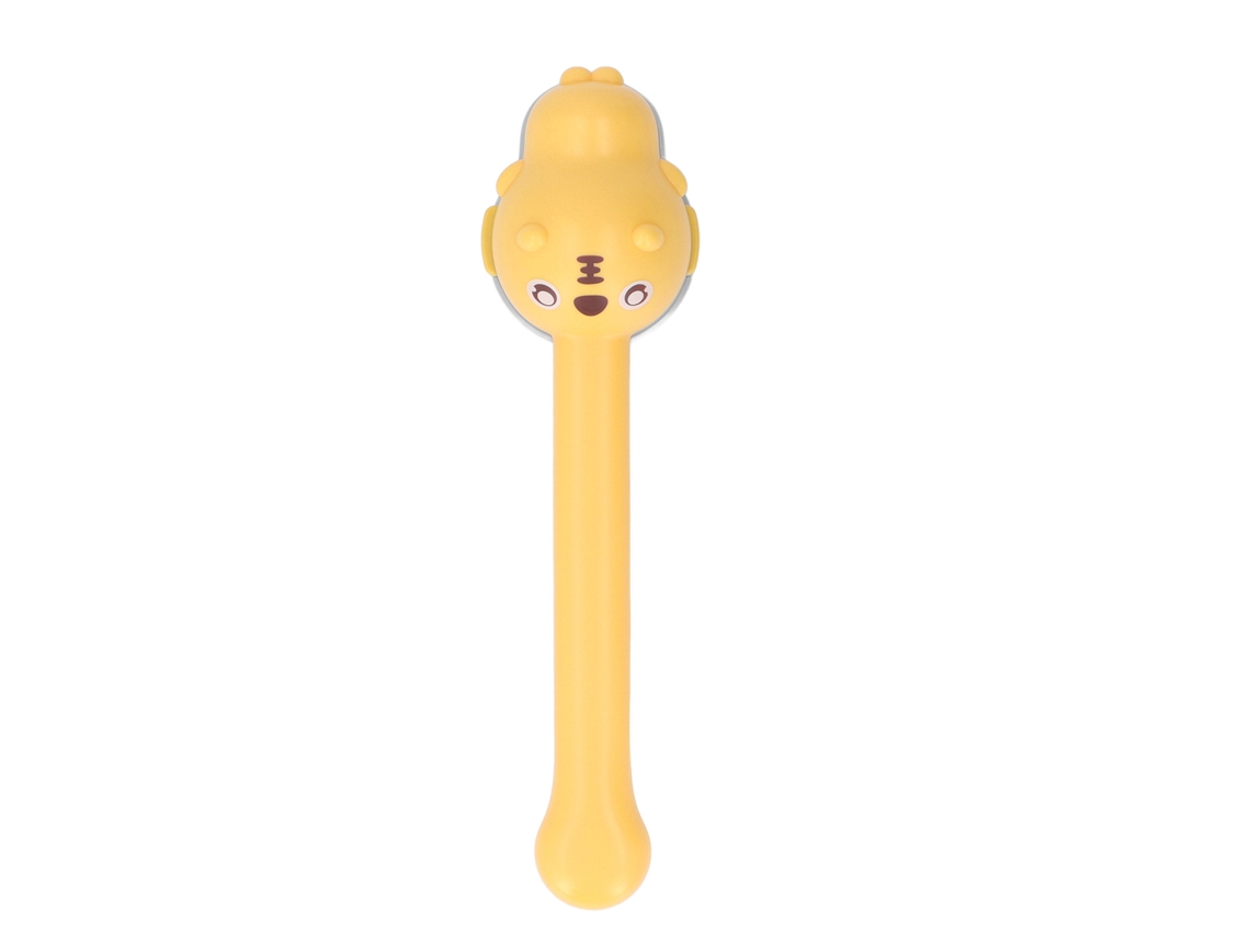 Extensor De Manija De Grifo Infantil Universal De Silicona Suave Antisalpicaduras Con Diseño De Dibujos Animados, Color Amarillo.