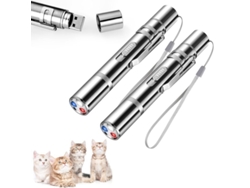 Juguete De Luz Roja Para Gatos Y Perros, Lápiz Led Recargable Usb, 2 Piezas Con 7 Modos De Luz