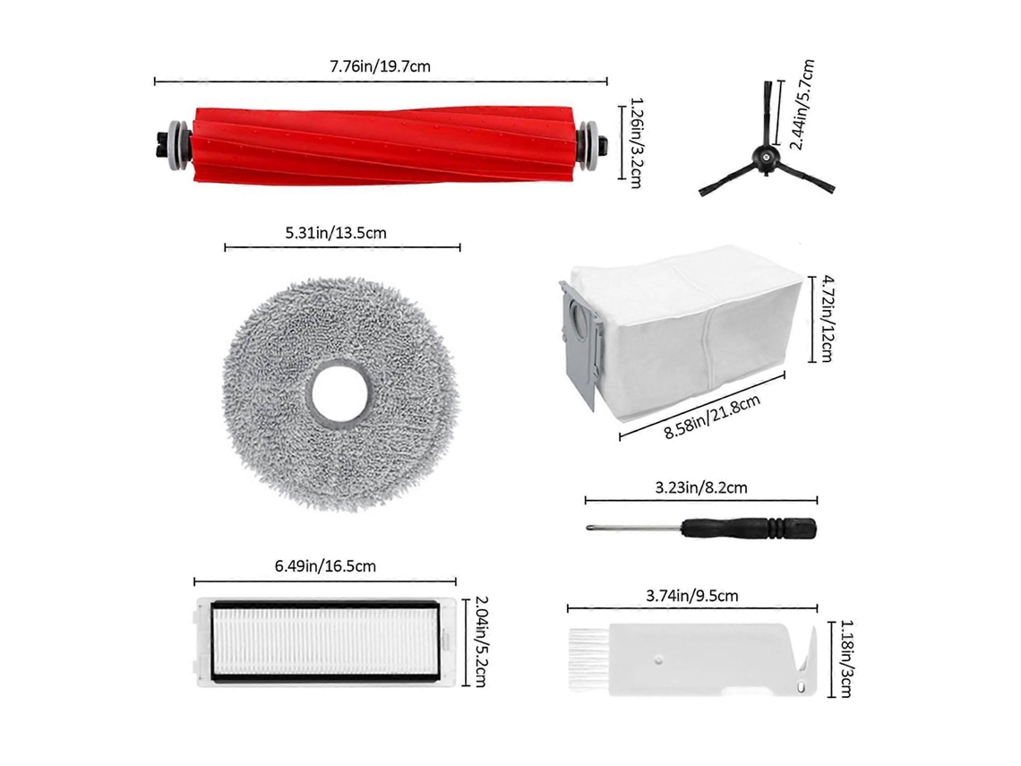 2 Set Accessories For Roborock Q Revo, Replacement Parts Robot Vacuum Cleaner Accessory Set,main Brush,wipes,dust Bags