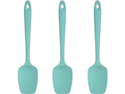 Juego De 3 Espátulas De Silicona Con Forma De Cuchara (verde)