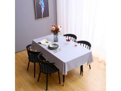 Rebe-mantel Rectangular De Pvc Color Solido Resistente Al Agua Y Aceite 54x78 Pulgadas Para Mesa De Comedor Fiesta Y Camping Gris Claro