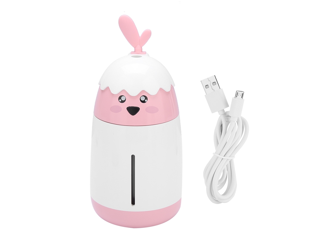 VVJIJILLY Umidificador portátil Mini USB de 200ml, difusor de ar hidratante antirressecamento para carro e escritório (rosa)