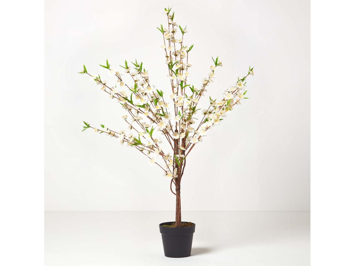 Homescapes Artificial Blossom Tree With Cream Silk Flowers, 135 Cm