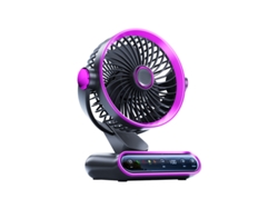 Ventilador Usb Mini Com Clipe, Recarregável, Silencioso, Luz Noturna, Portátil Para Mesa E Dormitório