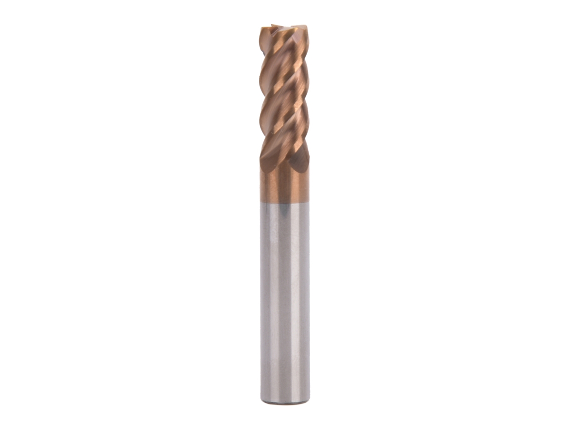Fresa de acero de carburo de tungsteno, 4 filos, HRC60°, recubrimiento metálico (D8*60*4T), sin marcar