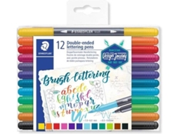 Marcador STAEDTLER Ponta Dupla (12 Un)