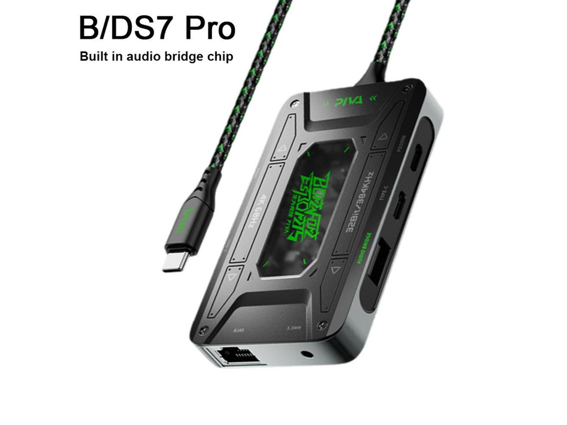 Estación de fondeo YIZHOOD Para Paiwei Type-C HD Converter USB Adapter Universal negro