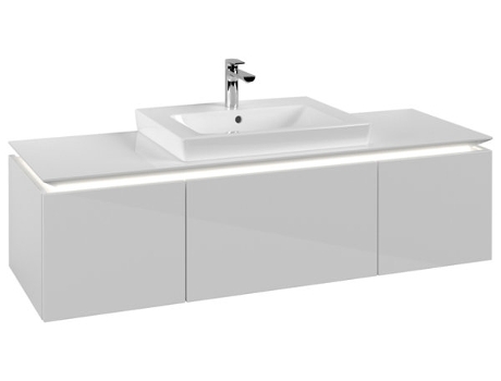 Villeroy &amp Boch Legato Vanity unit B684 1400x380x500mm centrada en el lavabo iluminación LED
