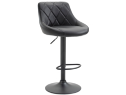 Taburete de bar Lazio de piel sintética CLP negro/negro