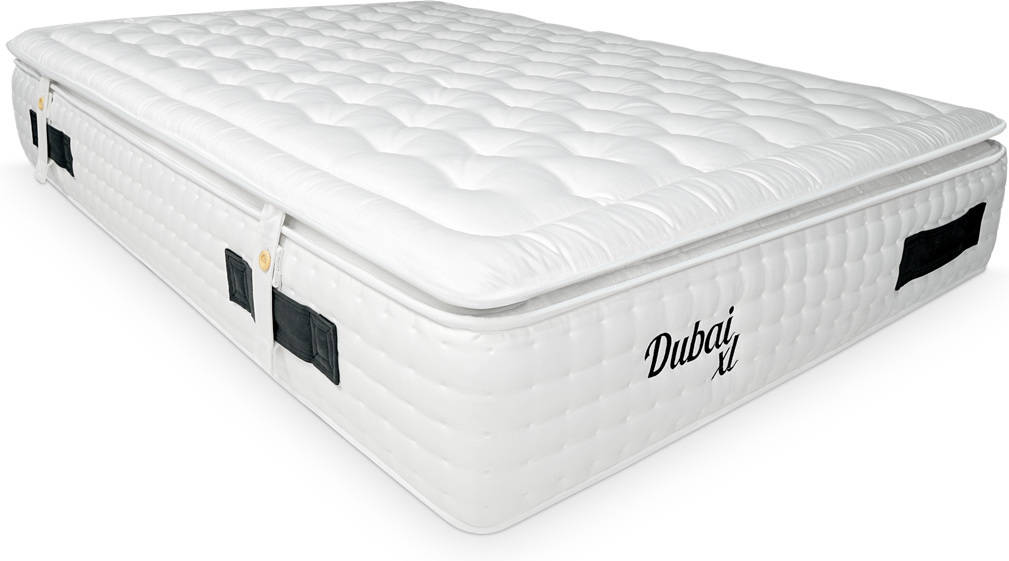 Online Dubai Xl muelles ensacados topper lujo y confort altura 33cm tejido viscosa natural blanco 120x180 150x190