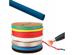 Tubo termorretráctil azul de 3 mm y 1 m – Alta flexibilidad | Reducción 2:1 | Aislamiento y protección