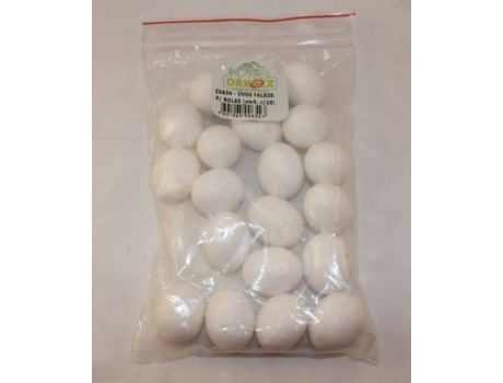 Huevos Falsos para Rolas ORNIEX (Blanco - Madera - 20 Un)