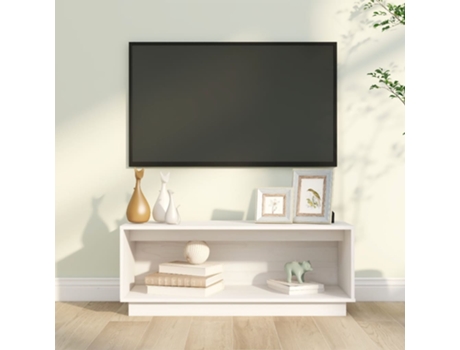 Mueble de TV VIDAXL Blanco Madera (90x35x35 cm)
