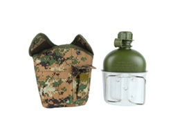 Kit de botella de aluminio militar con bolsa térmica