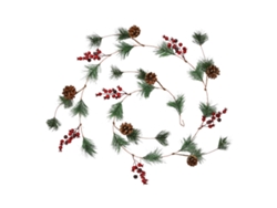 Adorno navideño de pared con piñas de 1,8 m (sin luces)