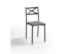 Cadeira de Cozinha Preta Bilbao 38x86x47cm Aço Michigan FANMUEBLES
