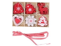 24 Piezas De Adornos Colgantes De Madera Para Decoración Navideña, Regalo Festivo Para El Árbol De Navidad