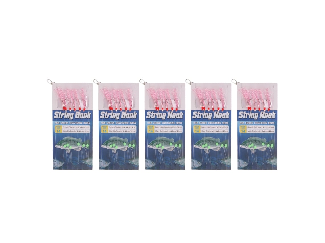 Anzóis De Linha De Pesca Com Penas Coloridas 6 Anzóis Isca Artificial Para Água Doce E Salgada