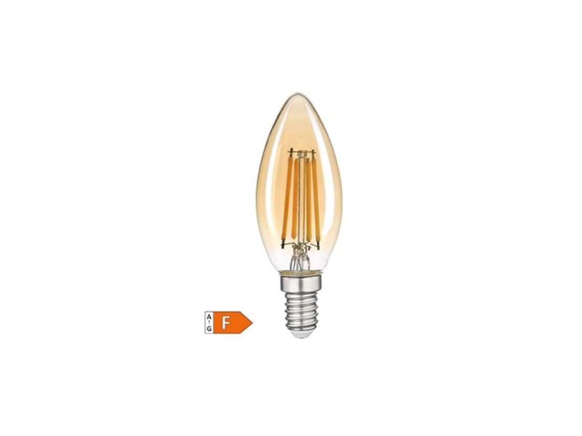 Bombilla LED de vela vintage, 4 W, E14, 2500 K, GSC