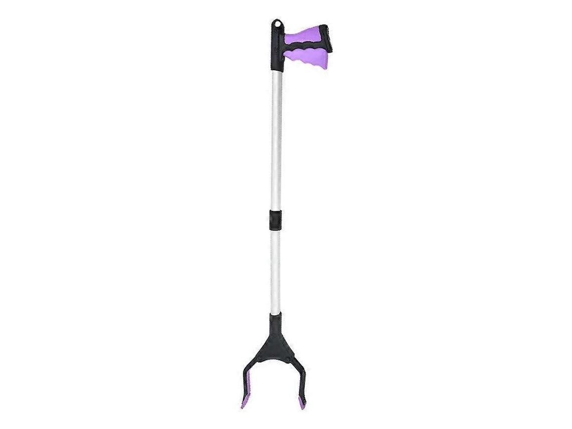 Pinza Recogedor De Basura Para Adultos, 32" Herramienta Plegable Para Recoger Basura, Ayuda Para Personas Con Discapacidades Morado