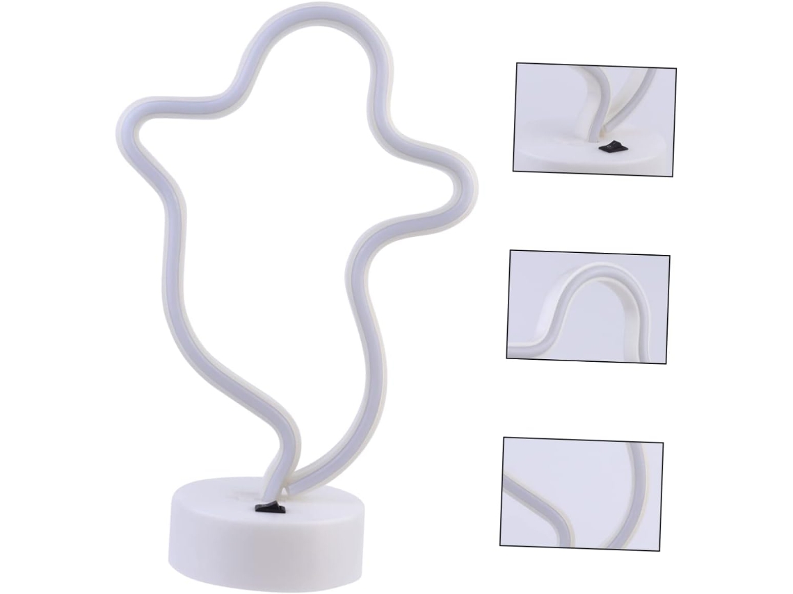 Lámpara Led Decorativa De 1 Pieza Con Base, Luz Nocturna Para Halloween, Sin Pilas.