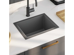 Lavavajillas de cocina DKD HOME DECOR de acero inoxidable negro hecho a mano