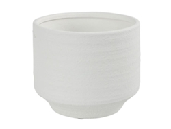 Maceta Countryfield de cerámica blanca, elegante maceta de 26 cm