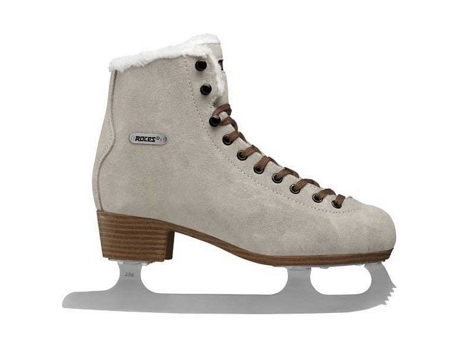 Patins no Gelo Suede Eco Fur Beige Eu 36Roces