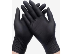 Guantes Desechables - Talla M - Guantes De Nitrilo - Sin Polvo - Negros - Paquete De 100