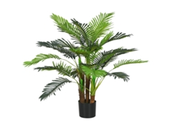 Plantas artificiales, palmera artificial, planta artificial de 100 cm con 27 ramas, planta de interior, árbol artificial, decoración Zkaka