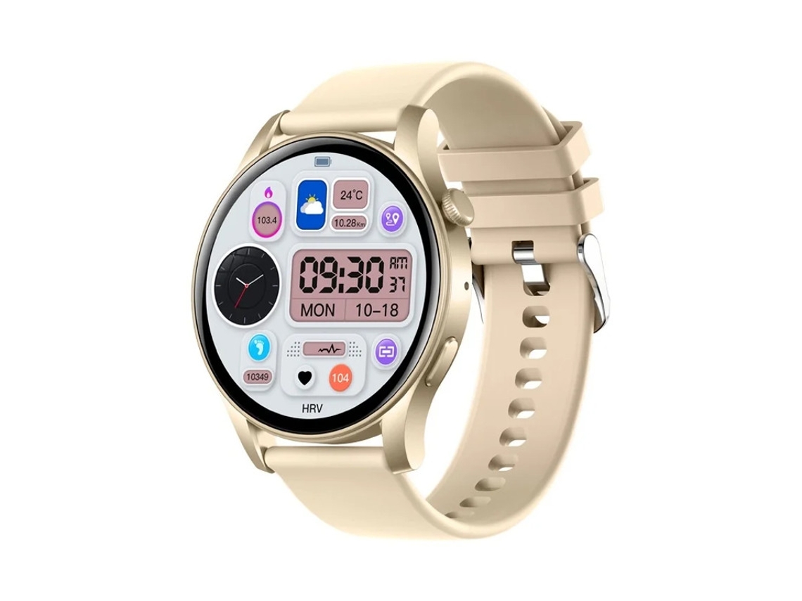 Reloj inteligente para mujer, reloj de fitness con pantalla táctil AMOLED de 1.43", monitor de frecuencia cardíaca y presión arterial, asistente/llamadas, Yizhood