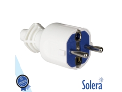 Conector Schuko macho 16a/250v Solera blanco