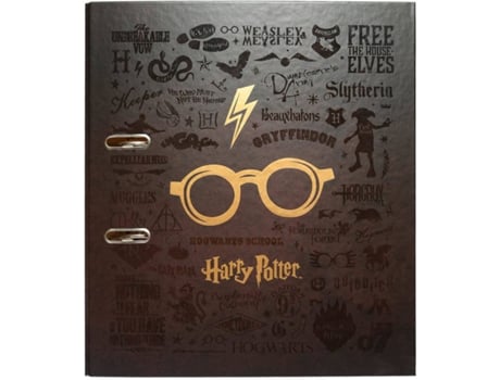 Dossier Harry Potter premium negro archivador con compresor grupo erik de palanca gafas 28x32 cm