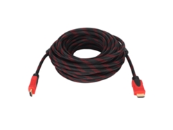Cabo De Interface Multimídia Hd 49 Pés Full Hd 1080p Flexível Para Tv Computador Monitor Preto Vermelho