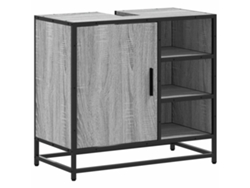 Maison Exclusive - Mueble Lavabo Baño Madera Contrachapada Sonoma Gris 65x33x60 Cm