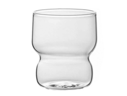 Vaso de Vidrio, Vidrio Vintage, Vaso para Bebidas Frías y Calientes, Agua, Refrescos, Leche, Jugo, Transparente KOFIHETY