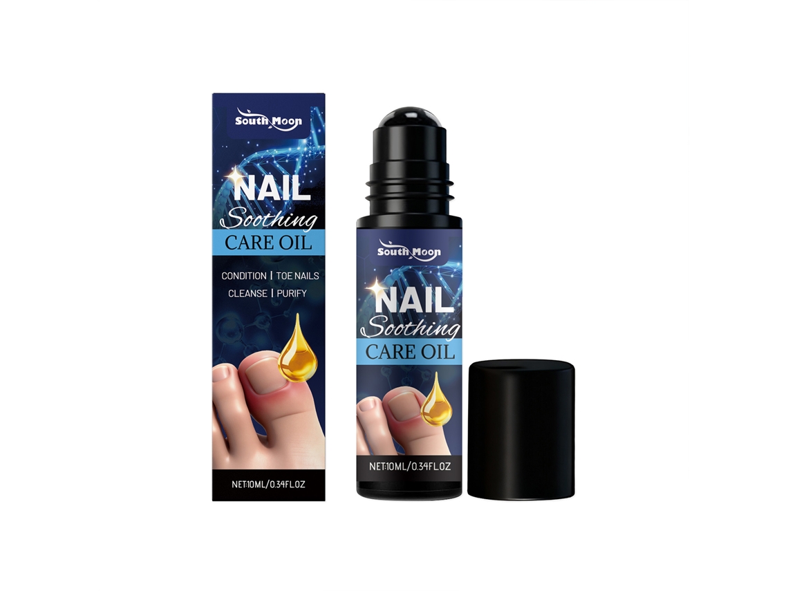 Aceite esencial South Moon para el cuidado de las uñas: hidratación suave diaria.